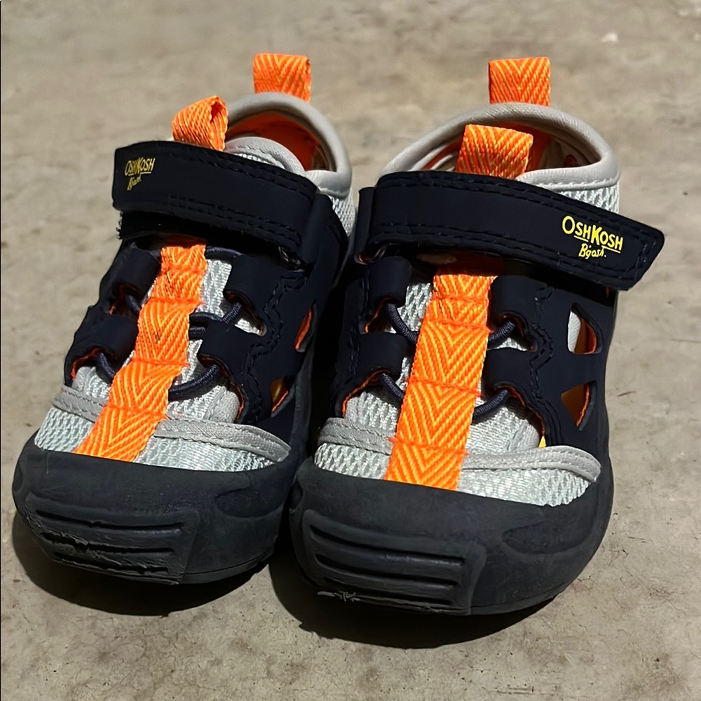 OshKosh B'gosh Blue and Orange Sandals with Velcro Straps